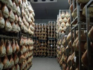 Prosciutti in stagionatura